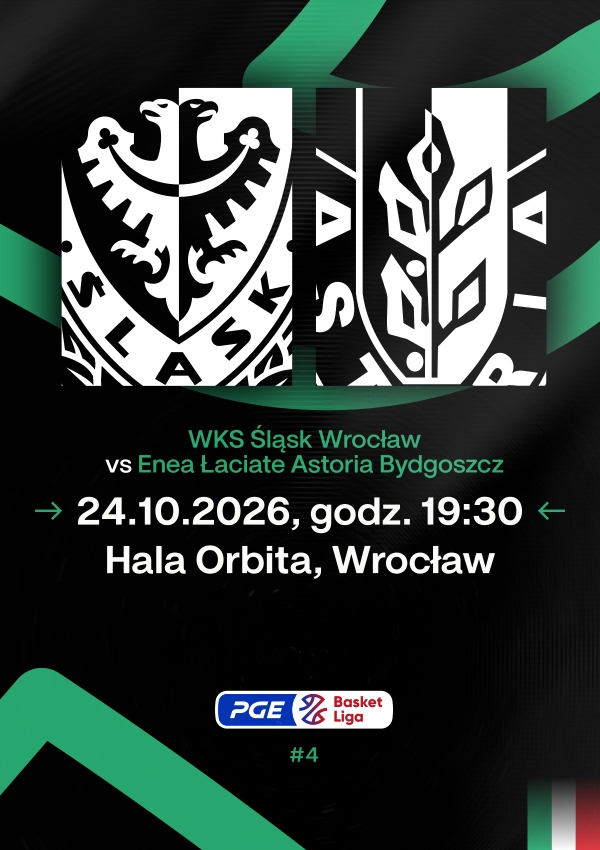 Bilety WKS Śląsk Wrocław vs Enea Łaciate Astoria Bydgoszcz