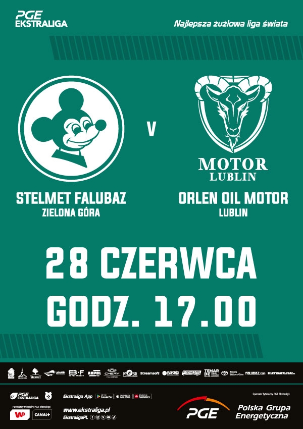 Bilety STELMET FALUBAZ Zielona Góra vs ORLEN OIL MOTOR Lublin