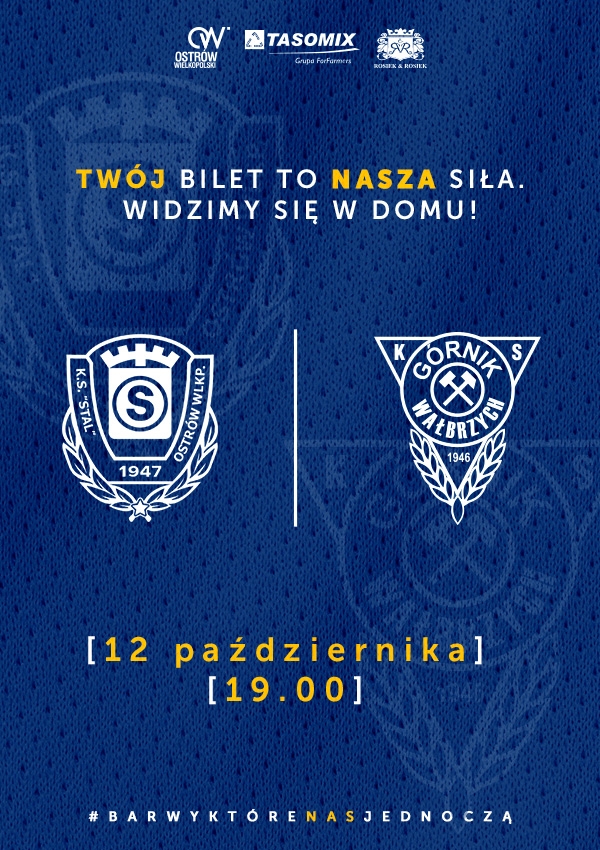 Bilety Tasomix Rosiek Stal Ostrów Wielkopolski vs Górnik Zamek Książ Wałbrzych