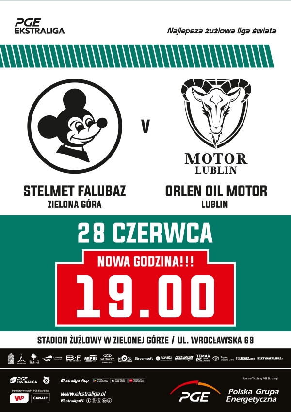 Bilety STELMET FALUBAZ Zielona Góra vs ORLEN OIL MOTOR Lublin