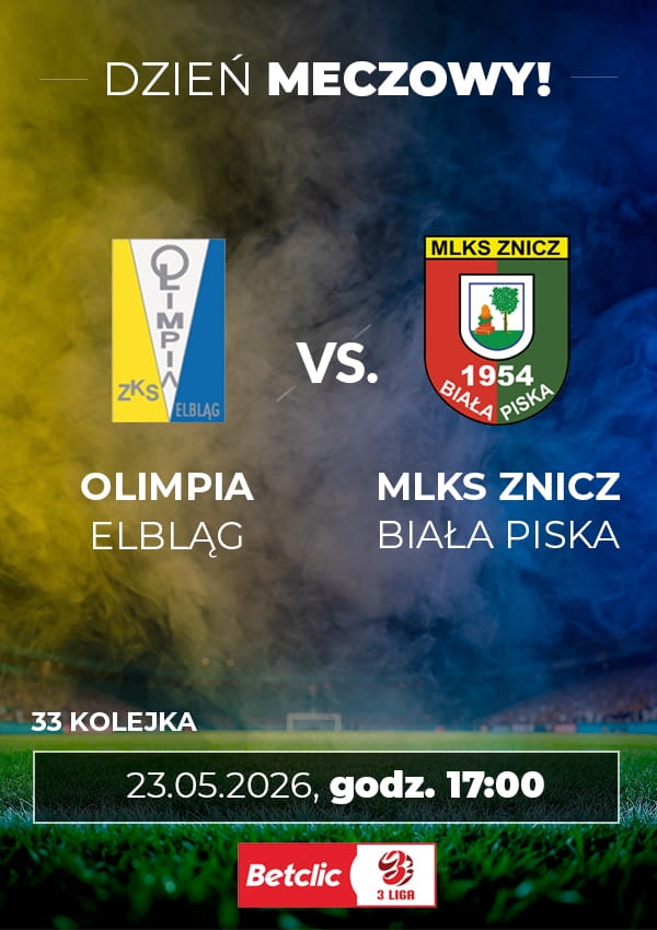 Bilety ZKS Olimpia Elbląg vs Znicz Biała Piska