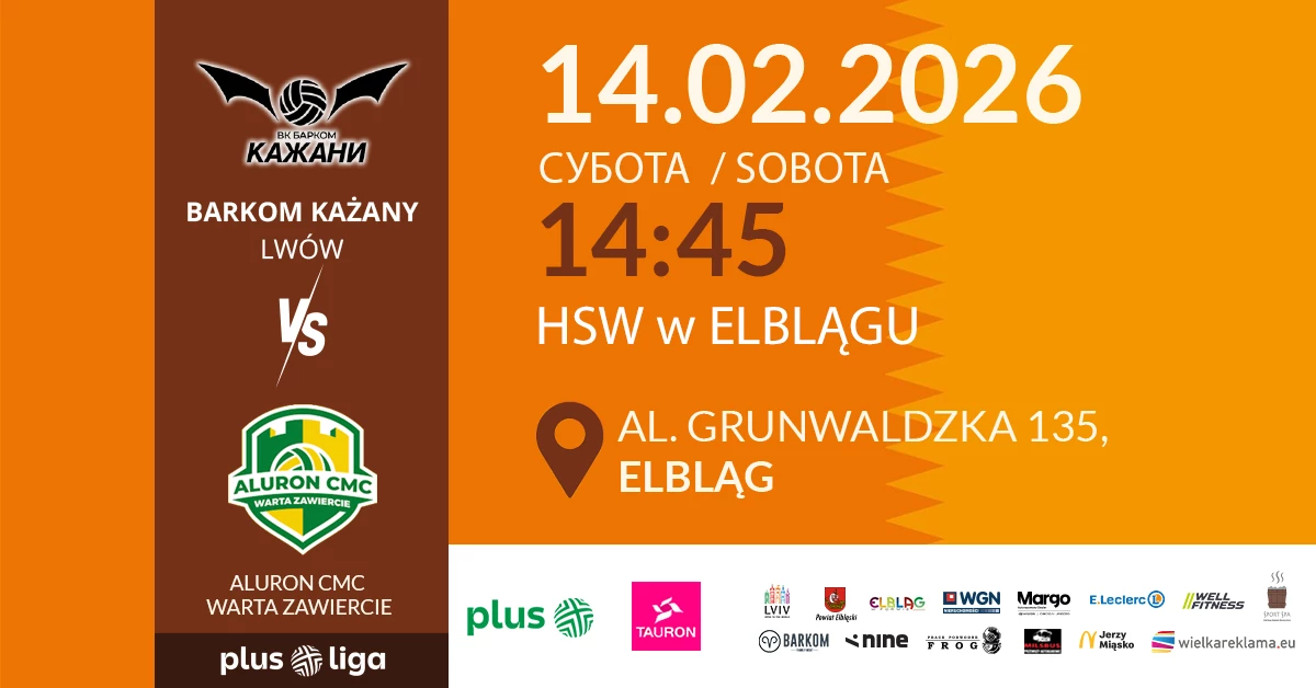 Barkom Każany Lwów vs Aluron CMC Warta Zawiercie